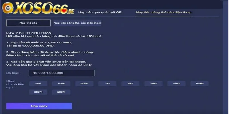 Cụ thể các bước hướng dẫn nạp tiền chuẩn xác nhất